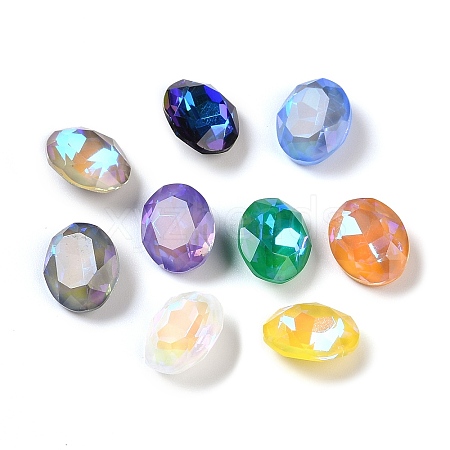 Glass Rhinestone Cabochons GLAA-K069-15B-1