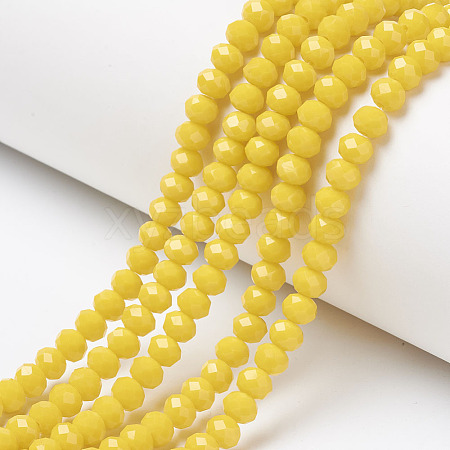 Opaque Solid Color Imitation Jade Glass Beads Strands EGLA-A044-P3mm-D04-1