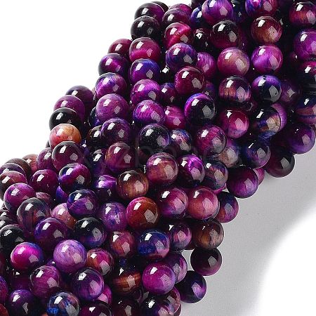 Natural Rainbow Tiger Eye Beads Strands G-NH0002-A01-B04-1