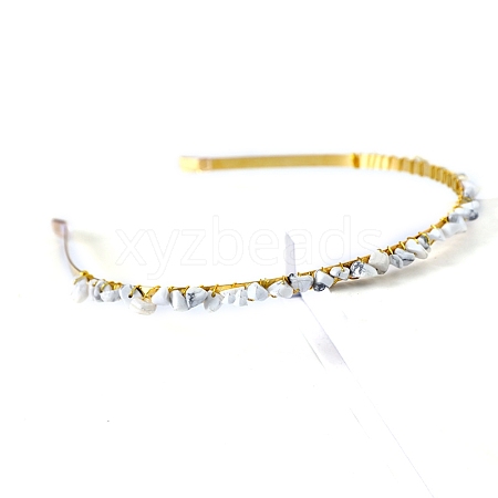 Natural Howlite Hair Bands PW-WGC1C33-27-1