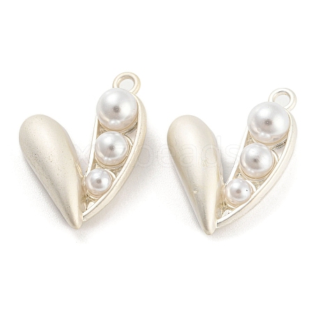 Alloy with ABS Plastic Imitation Pearl Pendants FIND-G062-07MS-1