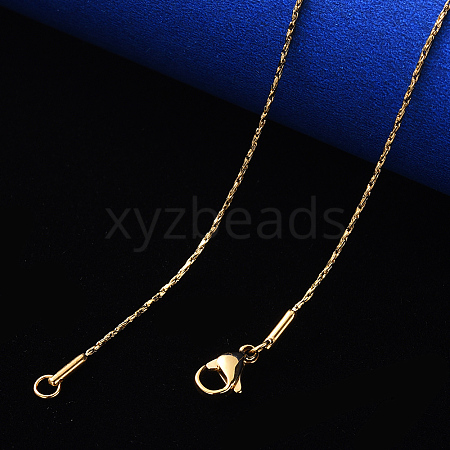 PVD Vacuum Plating 304 Stainless Steel Coreana Chain Necklace NJEW-S420-006C-G-1