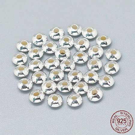 925 Sterling Silver Spacer Beads STER-T002-207S-1