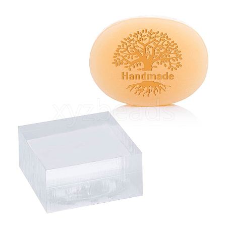 Clear Acrylic Soap Stamps DIY-WH0442-003-1