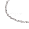 304 Stainless Steel Singapore Chains Bracelets BJEW-JB11508-3