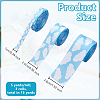 15 Yards 3 Styles Polyester Cloud Printed Grosgrain Ribbons OCOR-OC0001-76-2