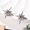 Rhinestone Star Clip-on Earrings EJEW-B116-01P-03-1