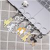 WEWAYSMILE Dog Keychain Car Keychain Pet Pendant Key-Ring Lovely Dog Key-ring Portable Metal Keychain Gift for Pet Lover Birthday Puppy Theme Party Supplies (Terrier) JX803A-5