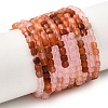 Gradient Natural Red Rabbit Hair Rutilated Quartz & Natural Rose Quartz Beads Strands GG-CBA4808-B02-02-2