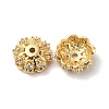 Brass Micro Pave Cubic Zirconia Bead Cap KK-E068-VF836-2-1