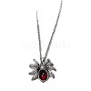 Halloween Spider Alloy Red Resin Pendant Necklaces FS-WG5275D-01-5