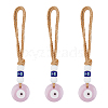 DICOSMETIC 3Pcs Handmade Lampwork Evil Eye Pendants Decorations HJEW-DC0001-11-1