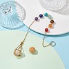 Chakra Mixed Synthetic & Natural Round Gemstone Pointed Dowsing Pendulums PALLOY-JF02520-02-2