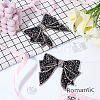 CHGCRAFT 2Pcs Resin Rhinestone Bowknot Shoes Charms FIND-CA0004-74-4