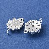 Brass Pave Clear Cubic Zirconia Connector Charms CU-CBAEC99-09S-2