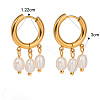 Stainless Steel Luxury Imitation Pearl Chandelier Earrings DL2536-1