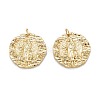 Brass Micro Pave Cubic Zirconia Pendants ZIRC-J040-45G-3