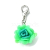 Handmade Polymer Clay Rose Pendant Decoration HJEW-JM02944-3