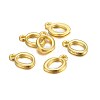 Golden Plated Alloy Letter Pendants PALLOY-J718-01G-O-2