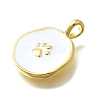 Brass with Enamel Pendants KK-D295-31G-03-3