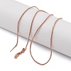 1mm Rack Plating Brass Snake Chain Adjustable Slider Necklaces for Women Men MAK-L044-38RG-1