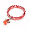 Angel Glass Beaded Acrylic Charm Bracelets BJEW-JB01795-02-1