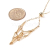 Brass Imitation Macrame Pouch Necklace Makings AJEW-TA00003-4