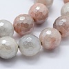 Electroplated Natural Imitation Sunstone Gemstone Beads Strands G-G749-06B-6mm-3