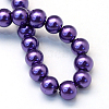 Baking Painted Pearlized Glass Pearl Round Bead Strands HY-Q003-10mm-76-4