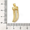 Rack Plating Brass Micro Pave Cubic Zirconia Pendants KK-Z086-64G-03-3