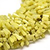 Natural Lemon Jade Nuggets Bead Strands G-P073-53-1