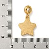 Ion Plating(IP) 304 Stainless Steel Pave Crystal Rhinestone European Dangle Charms STAS-U005-45G-01-3