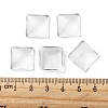 Transparent Clear Glass Square Cabochons GGLA-A001-15mm-5