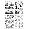 Globleland 4 Sheets 4 Styles PVC Plastic Stamps DIY-GL0003-65D-8