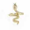 Snake Shape Rack Plating Alloy Cuff Rings RJEW-Q163-013A-RS-1