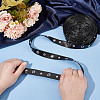 ARRICRAFT 9 Yards Imitation Leather Ribbon with Platinum Plated Alloy Eyelets OCOR-AR0001-65-4