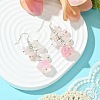 4 Pairs Natural Mixed Stone & Natural Quartz Dangle Earrings for Women EJEW-TA00560-4