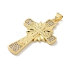 Brass Micro Pave Clear Cubic Zirconia Pendants KK-M300-09G-02-2