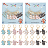 Alloy Enamel Fox Pendant Locking Stitch Markers HJEW-AB00052-1