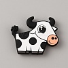 Cow Silicone Beads SIL-WH0010-17E-1