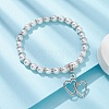 Glass Pearl Beaded Stretch Bracelets BJEW-JB09696-4