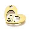 201 Stainless Steel Pendants STAS-A116-01G-05-2