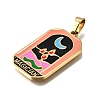 Tarot 304 Stainless Steel Enamel Pendants STAS-M119-09E-G-3