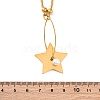 304 Stainless Steel & Plastic Pearl Star Pendant Snake Chain Necklaces for Women NJEW-U032-14G-5