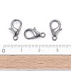 Black Tone Zinc Alloy Lobster Claw Clasps X-E102-B-5