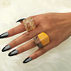 2Pcs Resin Finger Rings Sets FS-WG878B8-01-2