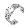 Constellation Alloy Open Cuff Bangles for Women Men BJEW-C064-01AS-12-1