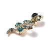 Snake Alloy Rhinestone Brooch Pins JEWB-Z034-01G-02-2