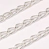 Electroplate Brass Teardrop Twisted Chains Curb Chains CHC-L003B-01S-1