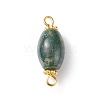 Natural Moss Agate Connector Charms PALLOY-JF01904-2